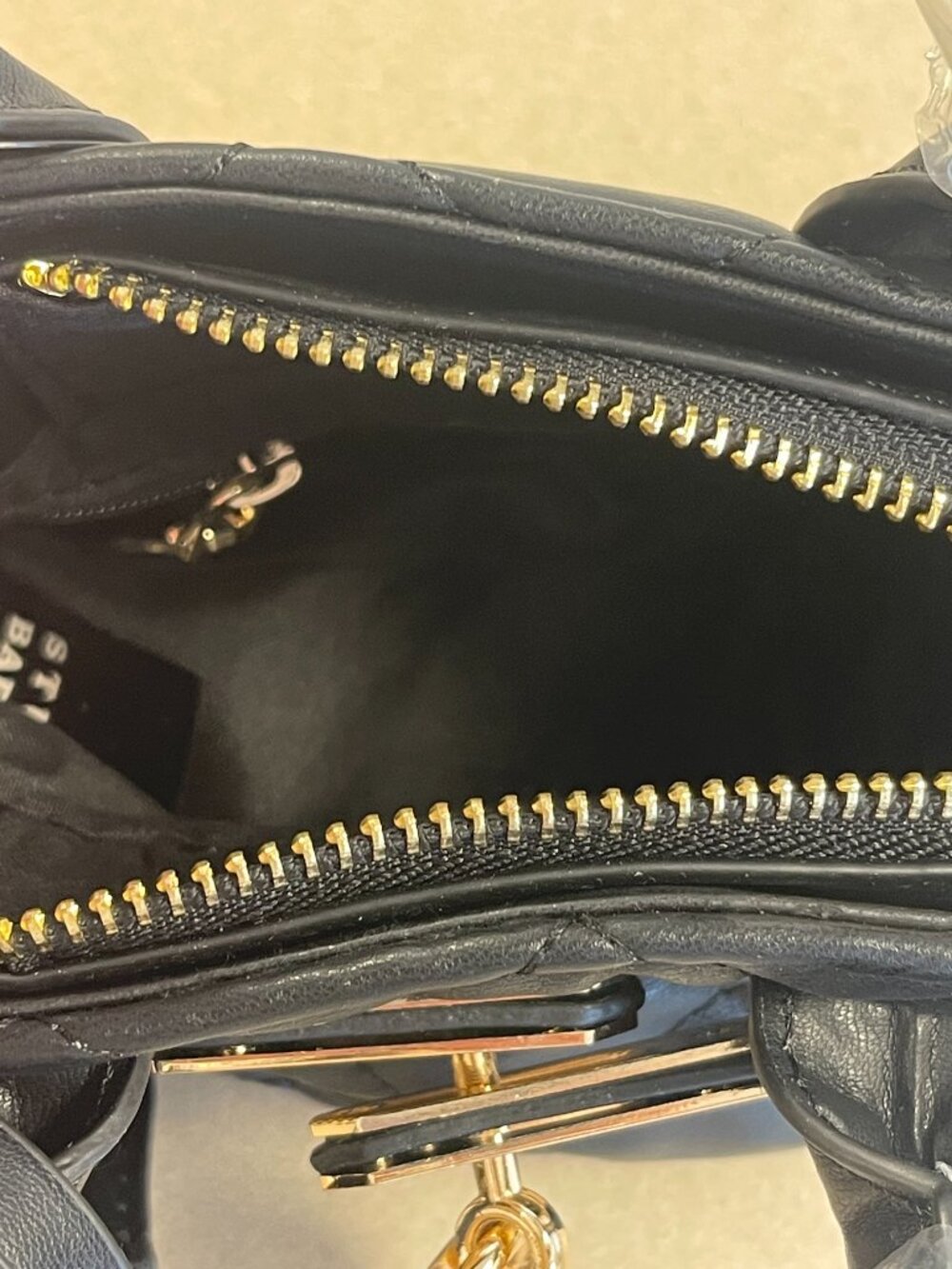 Badgley Mischka Quilted Vegan Leather Mini Tote w/ Front Lock - BM4163 - NWT - Picture 3 of 5